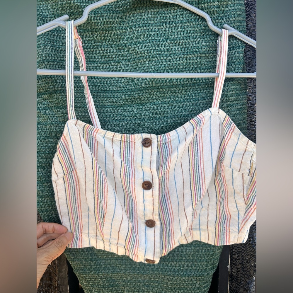 Outerknown Multicolor Striped Crop Top